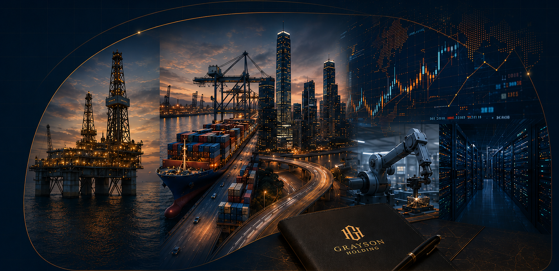 Energy, global trade, infrastructure, finance, manufacturing and data infrastructure